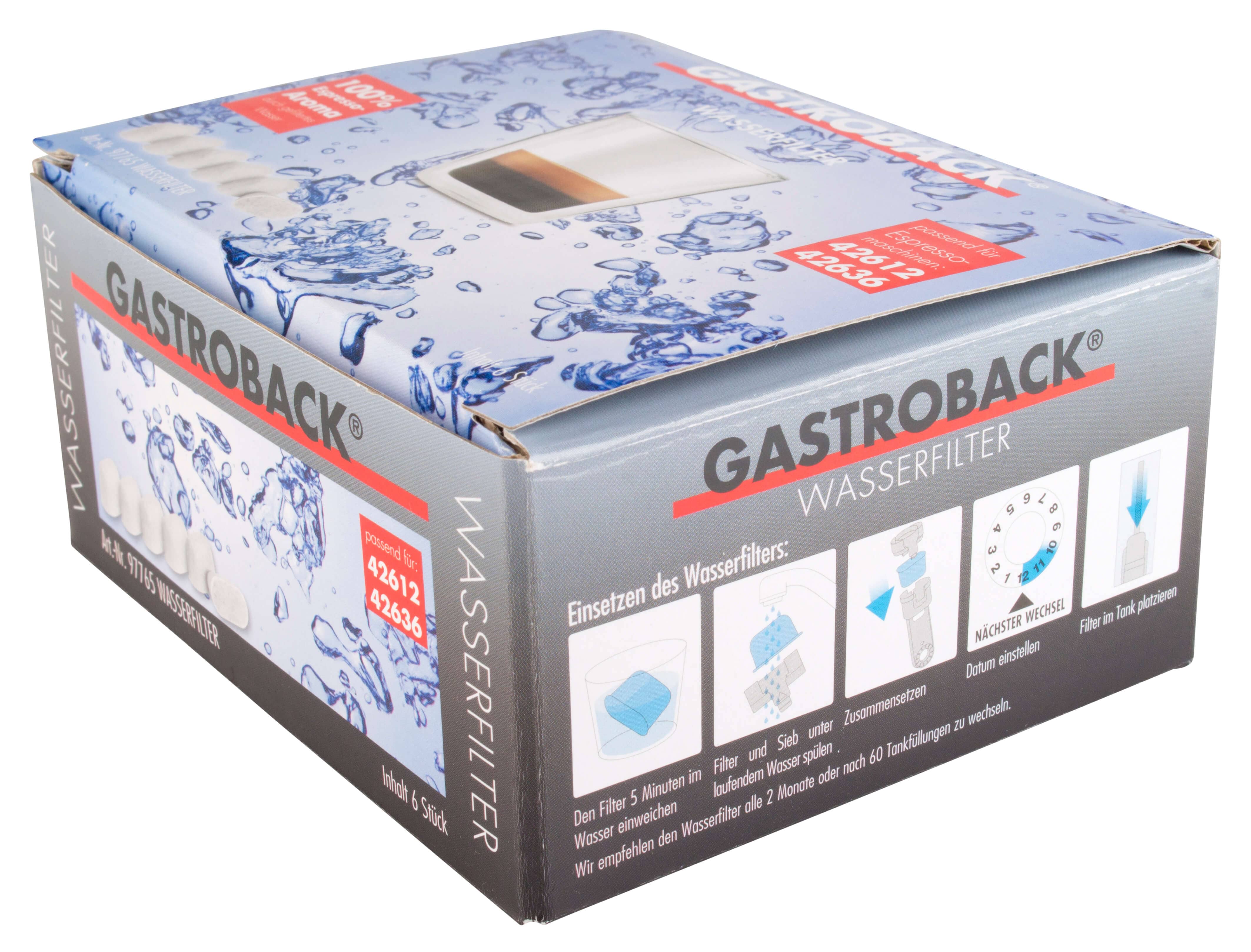 Filtro de agua antical para Gastroback (6 uds)