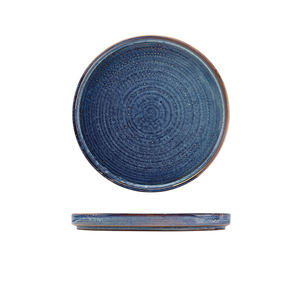 Assiette de présentation basse Terra Aqua Blue – 18 cm (6 pcs)