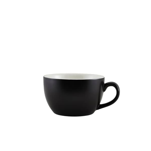 Cappuccinotasse Porzellan matt schwarz – 250 ml (6 Stk.)