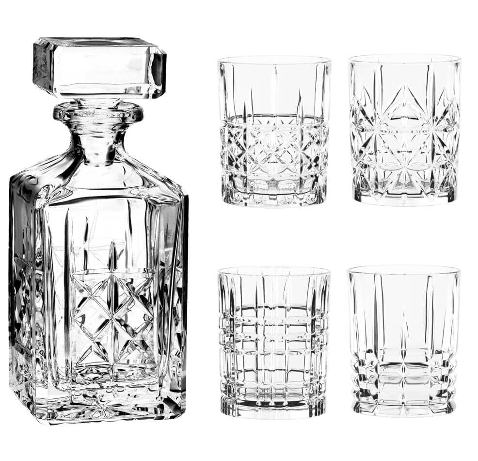 Whiskey Set Highland, Nachtmann (Decanter + 4 Tumblers)