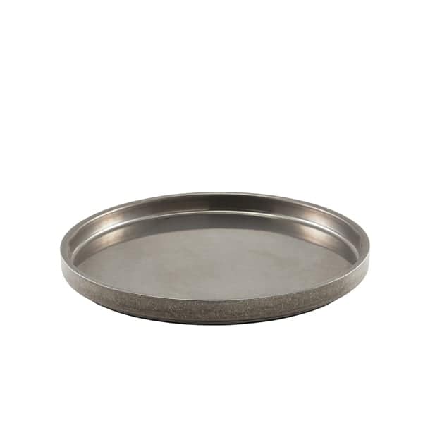 Plate, stainless steel, vintage - 26,5cm