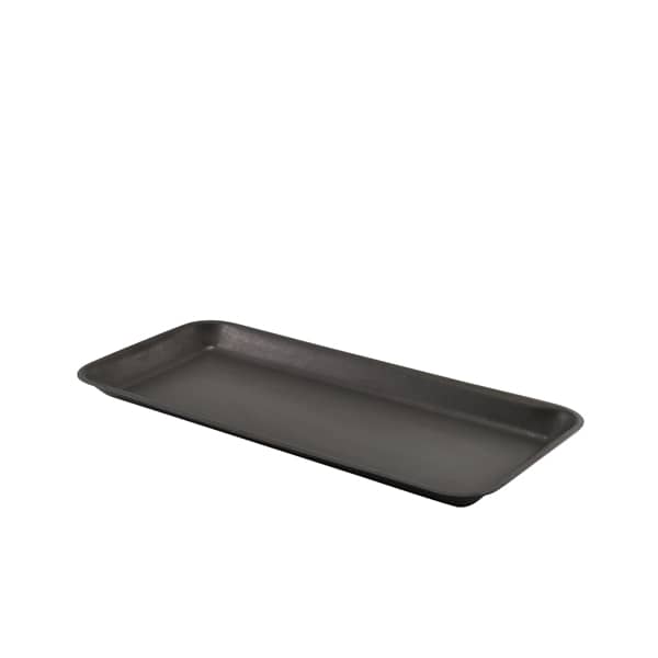 Bandeja, acero inoxidable negro vintage - 36 x 16,5 cm