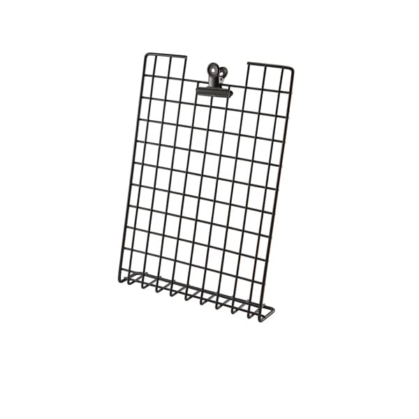 Porte-menu A4, fil métallique - noir (32 x 24 cm)