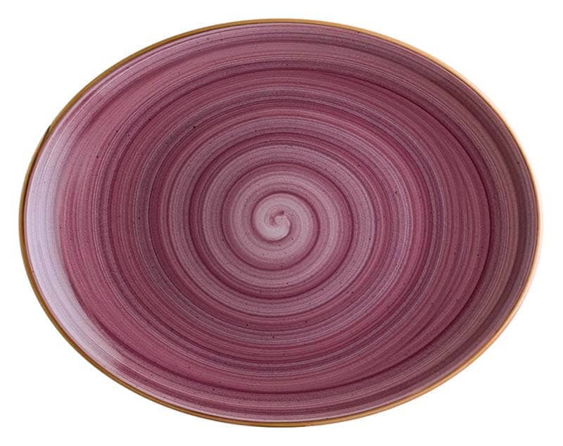 Bonna Aura Blackberry Moove oval plate 31x24cm purple - 6 pcs.