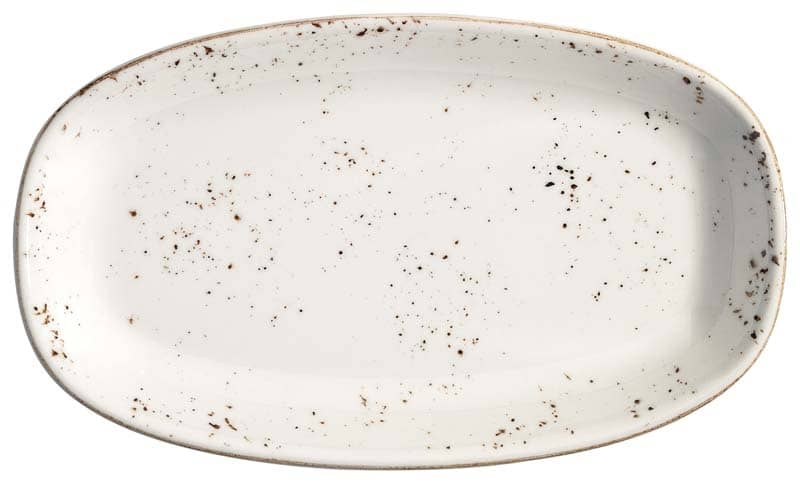 Bonna Grain Bandeja gourmet ovalada 24 x 14 cm, color crema - 12 ud