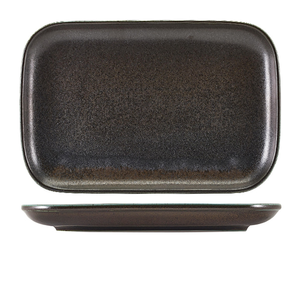 Plato rectangular Terra Cinder Black - 34,5 x 23,5 cm (6 uds)