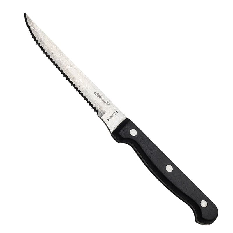 Steak knife with black handle - 22cm (12 pcs.)