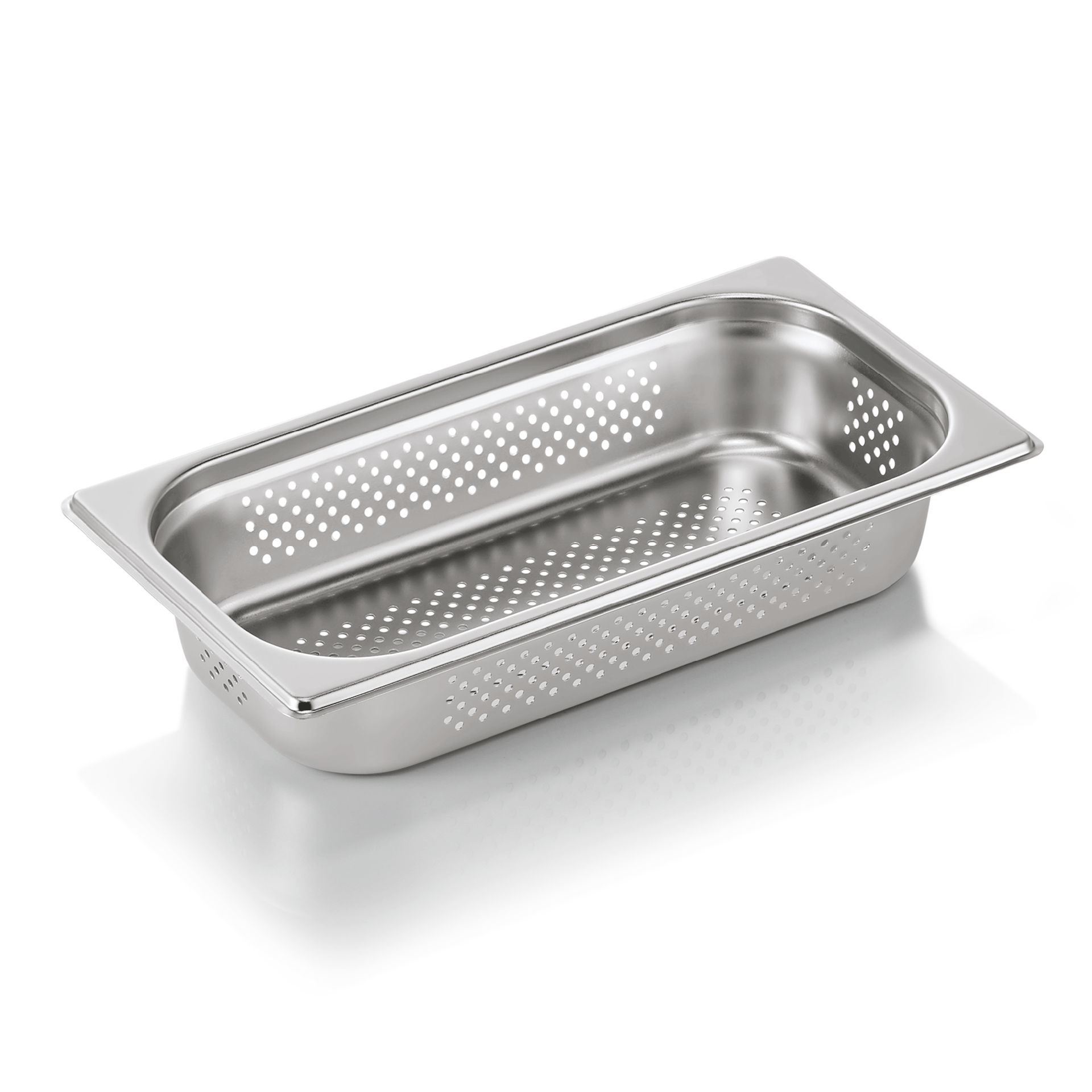 GN 1/3 container, side & bottom perforated, CNS, GN ESSENTIALS - 6,5cm (6 pcs.)