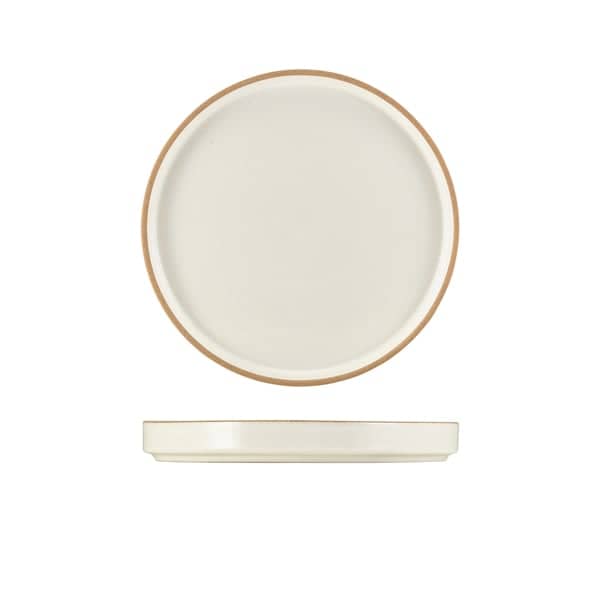 Plato de presentación Kava de loza blanca – 20 cm (6 uds)