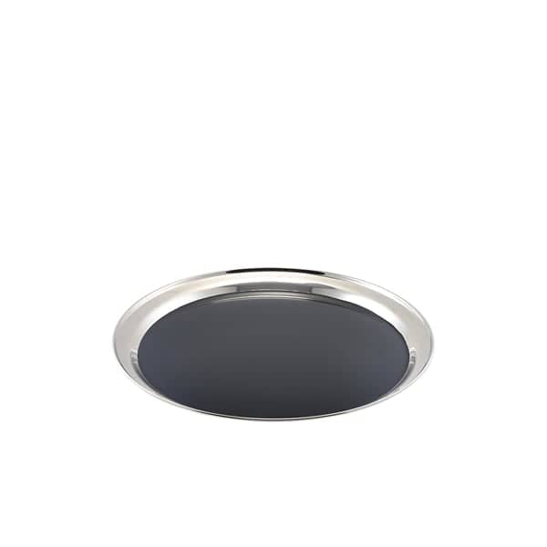 Tray, stainless steel, non-slip, round - 35cm