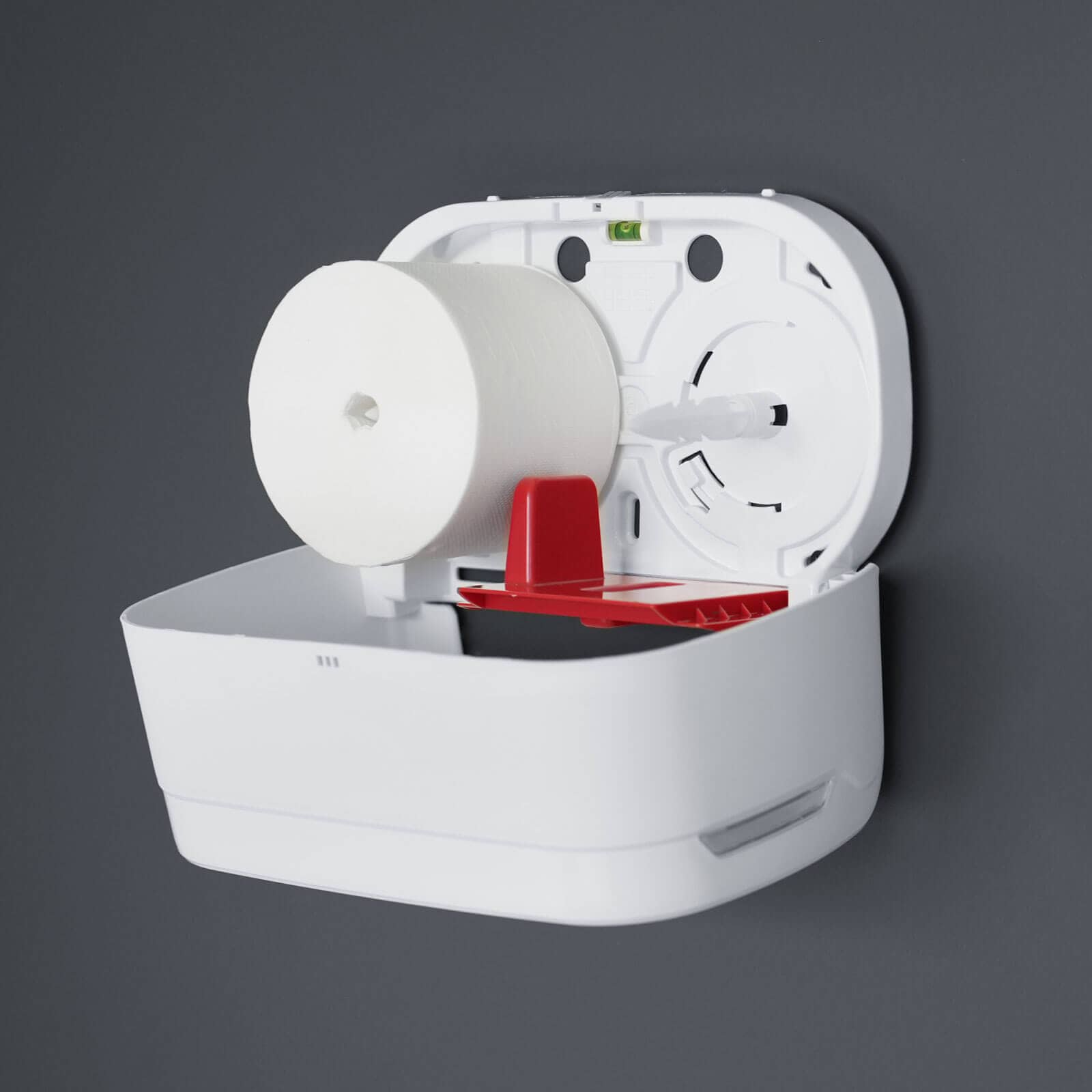 Distributeur de papier toilette pour 2 rouleaux sans mandrin - blanc mat