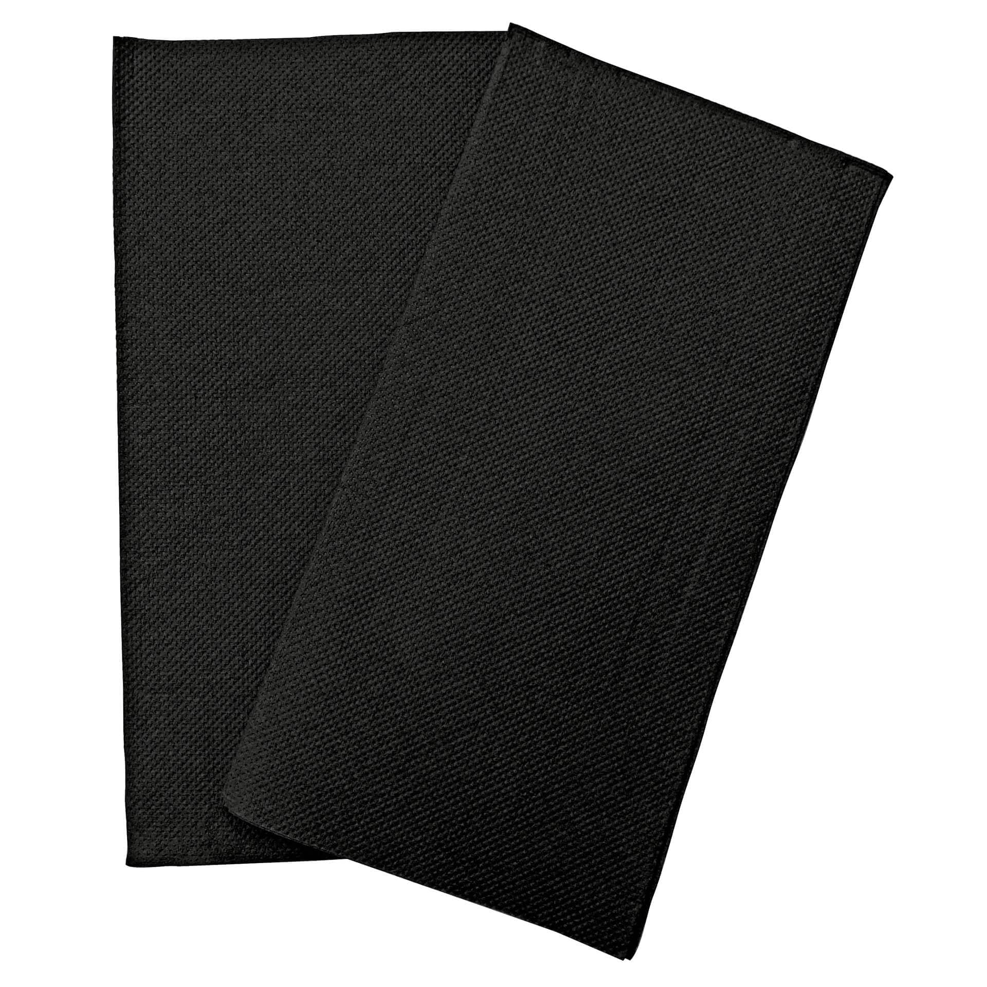 Pulp napkin, 38x38 cm, 1/8 fold, 2-ply, micro-embossed - black (40 pcs.)