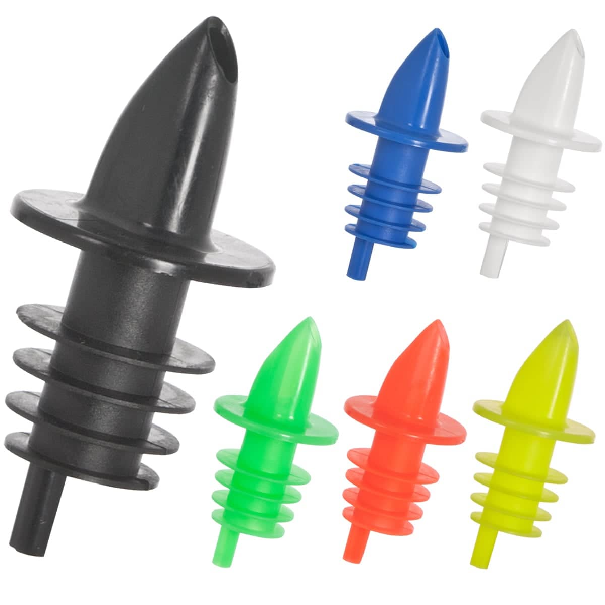 Pourer, plastic, slow-flow – various colors