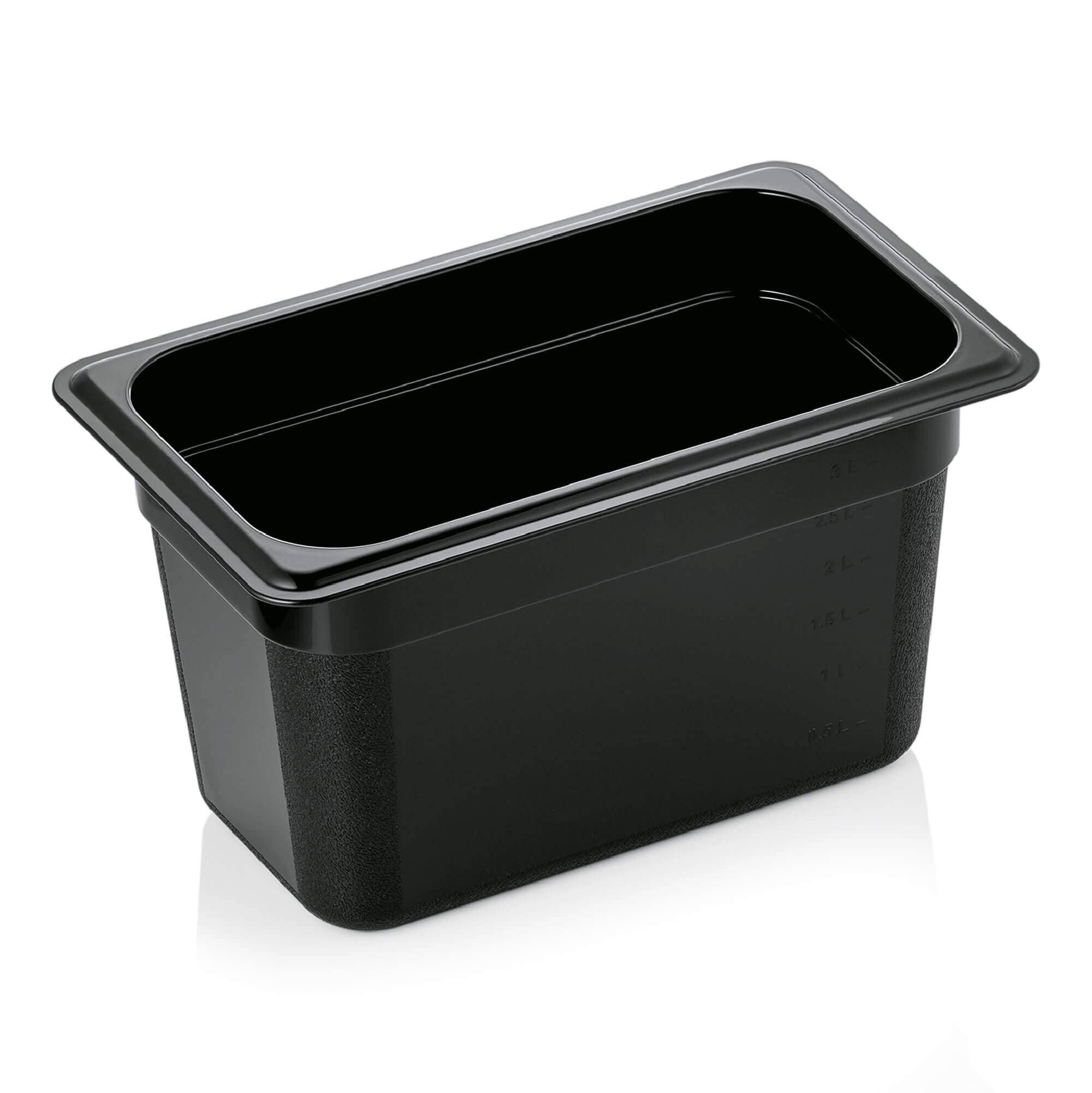 GN 1/4 Récipient Gastro Norm 150mm de profondeur - PC noir (série GN 96)