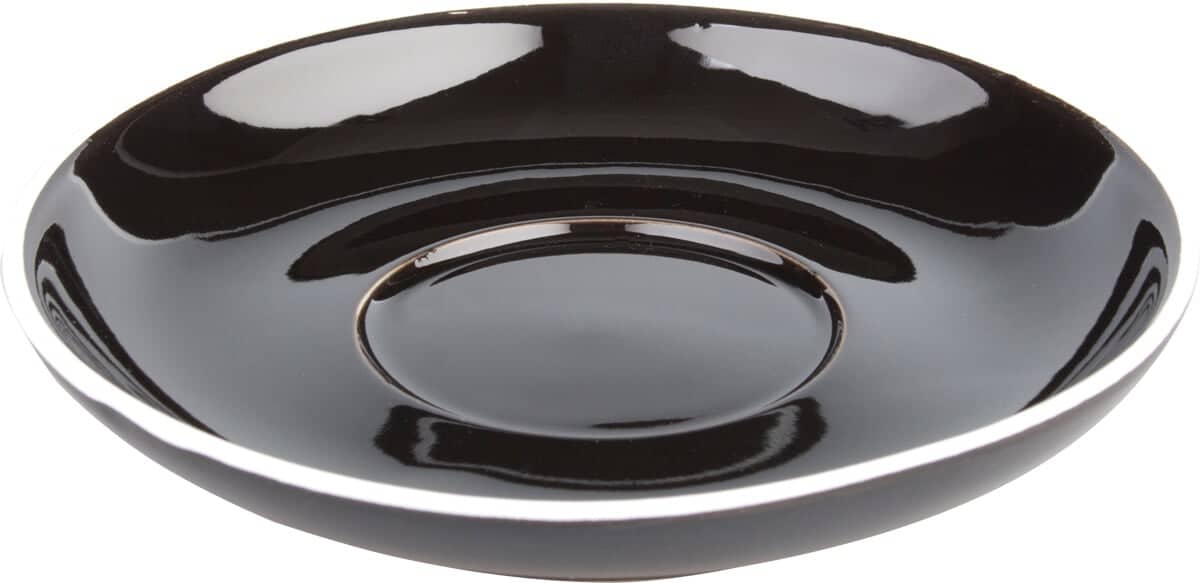 Soucoupe pour cappuccino Italia Black, noir et blanc - 15cm