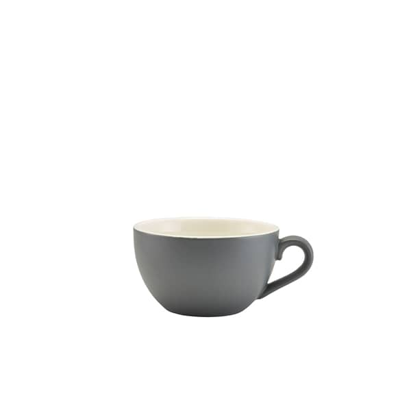 Cappuccinotasse Porzellan matt grau – 175 ml (6 Stk.)
