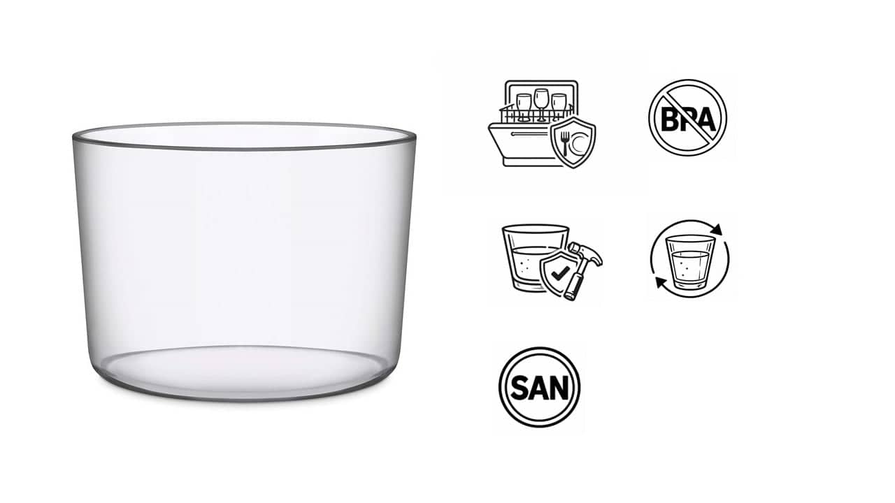 Verre en plastique Time, SAN - 230 ml (1 pce)