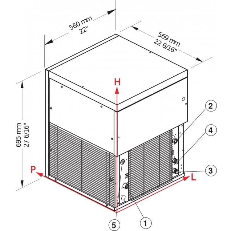 Machine à glace en morceaux Brema série TM 450A HC - Glace en morceaux (375 kg)