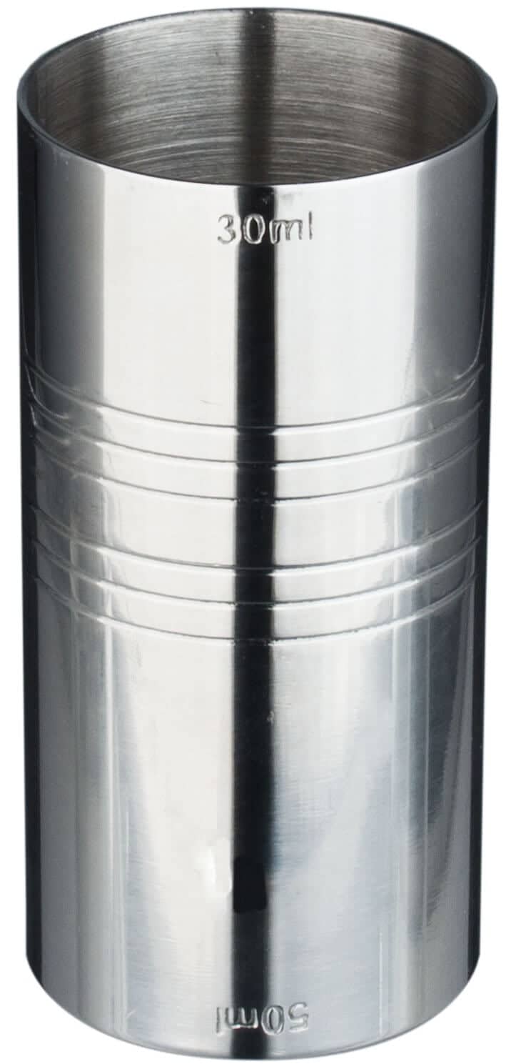 Medidor de cóctel/Jigger Cilíndrico pulido - Acero inoxidable (30/50 ml)