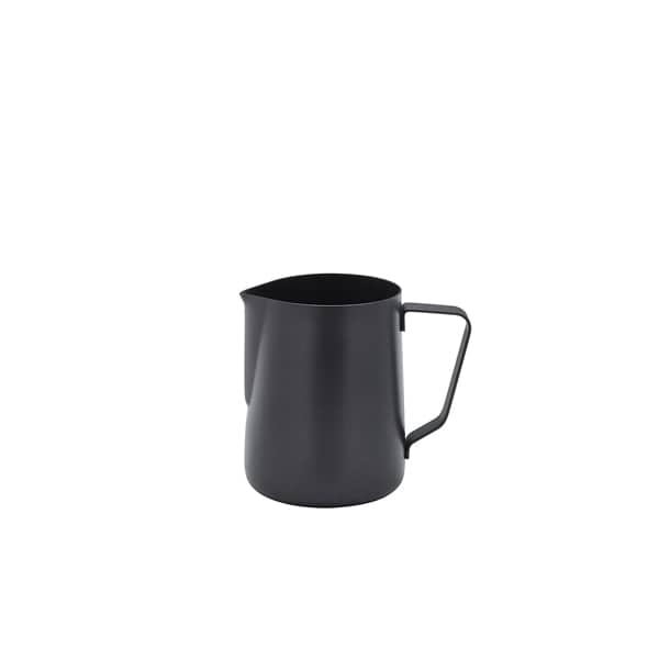 Pot à lait en acier inoxydable noir, antiadhésif - 340 ml