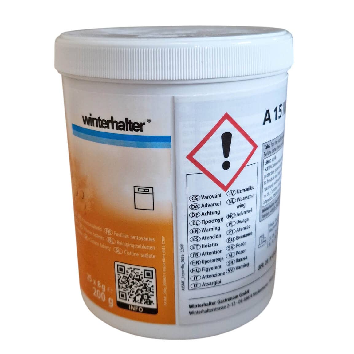 Pastilles nettoyantes pour lave-vaisselle A 15 MC Winterhalter (25 x 8 g)