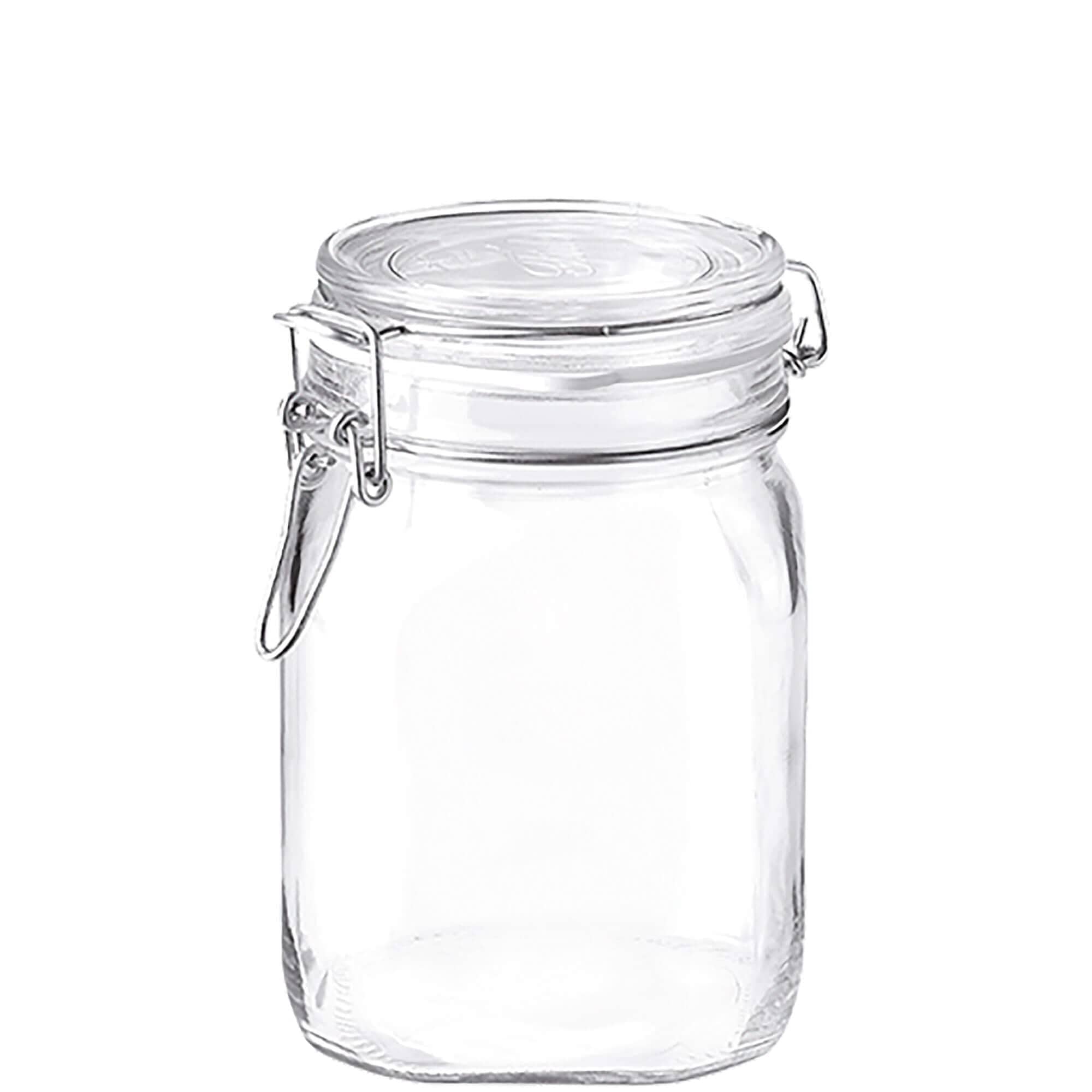 Preserving Jar Fido square with rubber ring - 1000ml