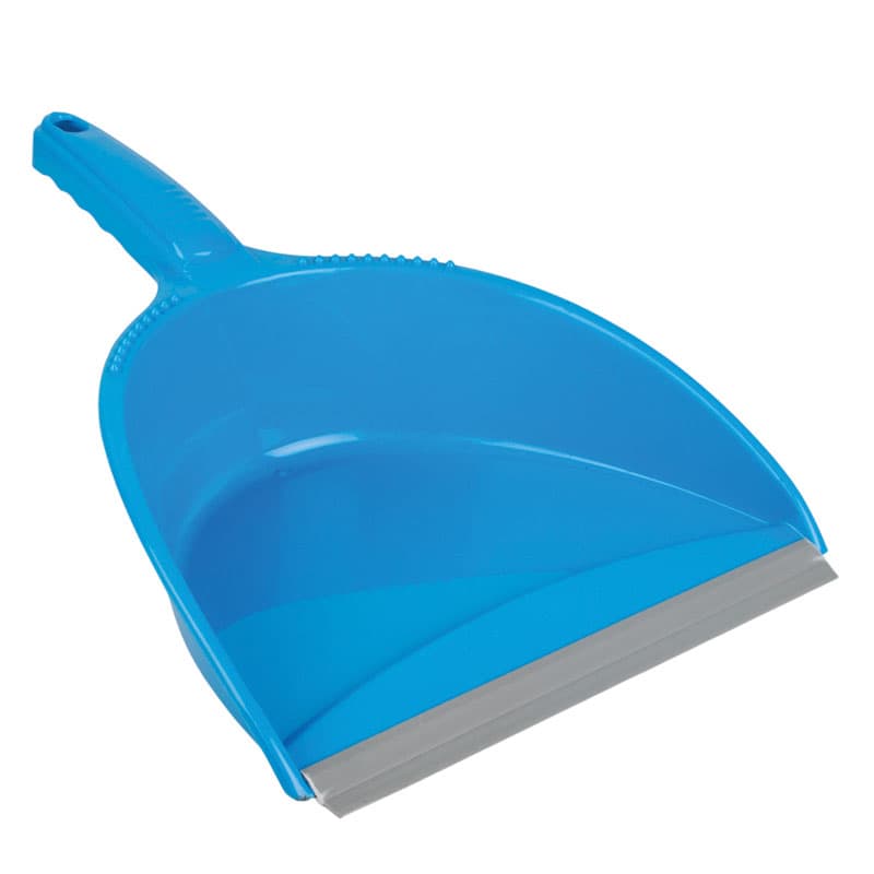 Hand dustpan and brush set, blue - short handle