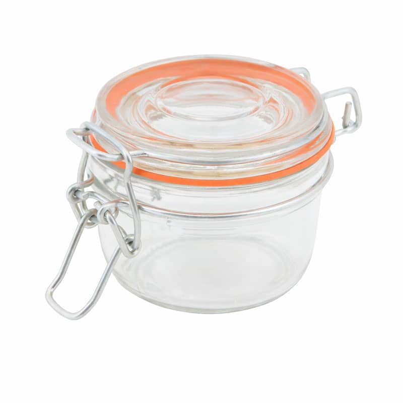 Bocal en verre avec couvercle métallique / bocal de conservation - 125 ml (12 pièces)