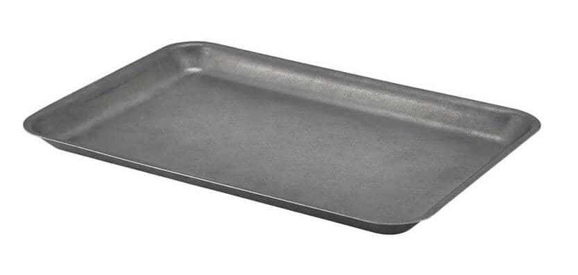 Bandeja, acero inoxidable, vintage - 31,5 x 21,5 cm