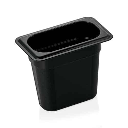 GN 1/9 Récipient Gastro Norm 150mm de profondeur - PC noir (série GN 96)