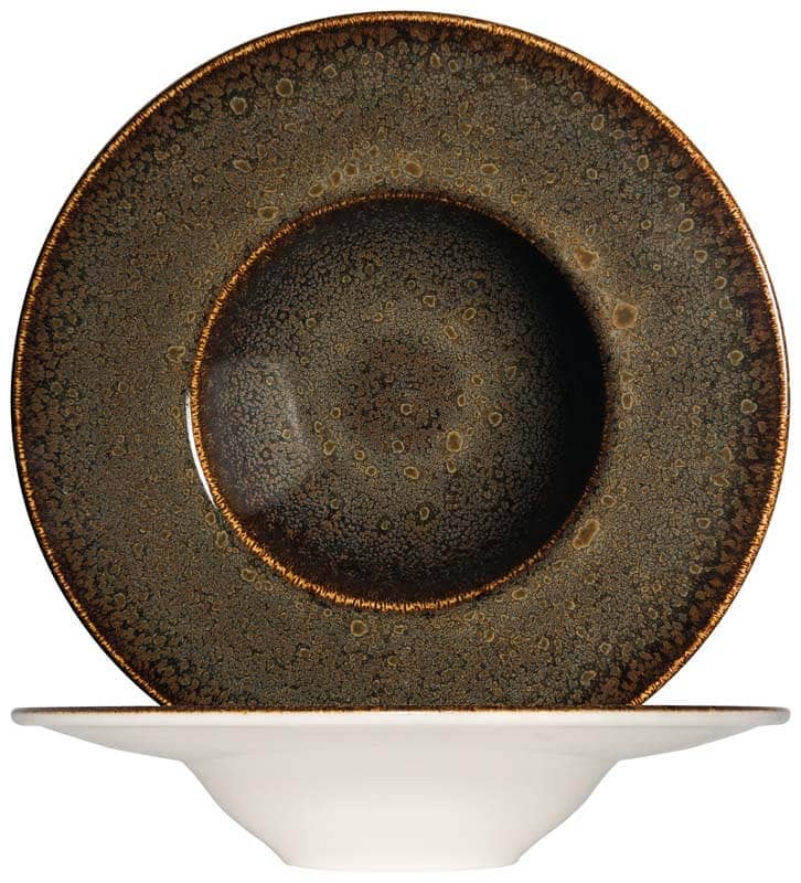 Bonna Ore Tierra Banquet Assiette à pâtes 28cm marron - 6 pièces