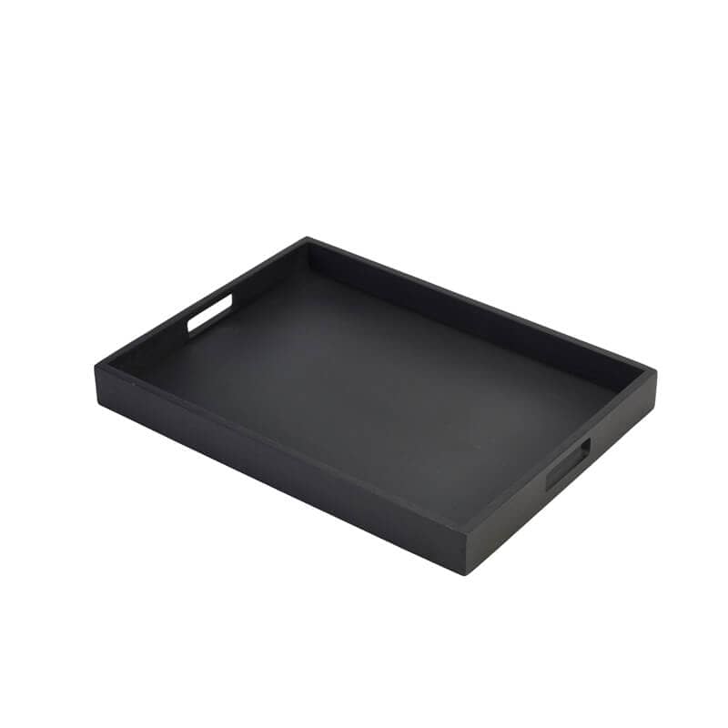 Butlers tray, acacia wood black - 44x32x4,5cm