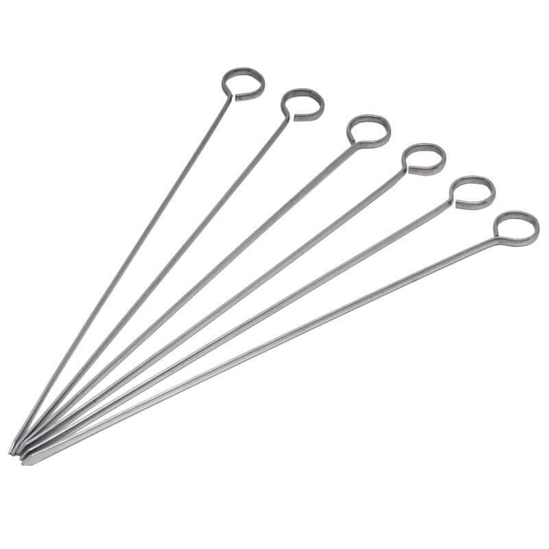 Brochettes en acier inoxydable - 30,5 cm (6 pcs)