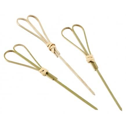 Bamboo party picks heart-shaped - 12cm (100 pcs.)