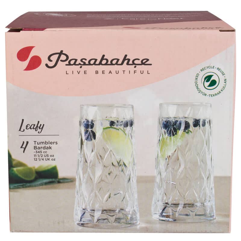 Long drink glass Leafy, Pasabahce - 345ml (1 pc.)