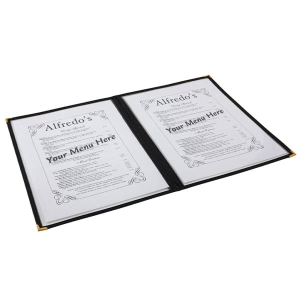 Porte-menu transparent, style américain, A4 - 2 feuilles / 4 pages