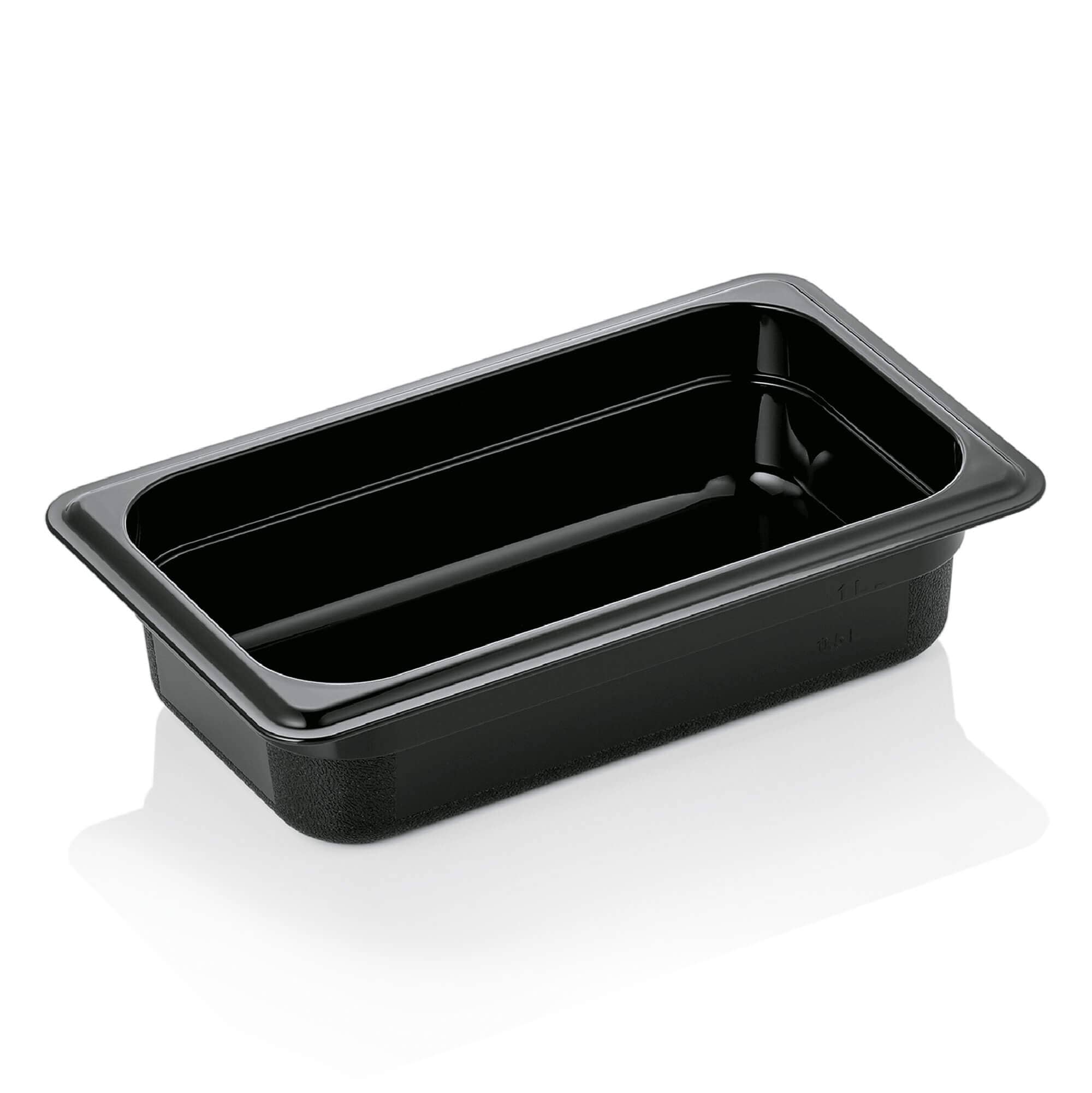 GN 1/4 Récipients Gastro Norm 65mm de profondeur - PC noir (série GN 96)