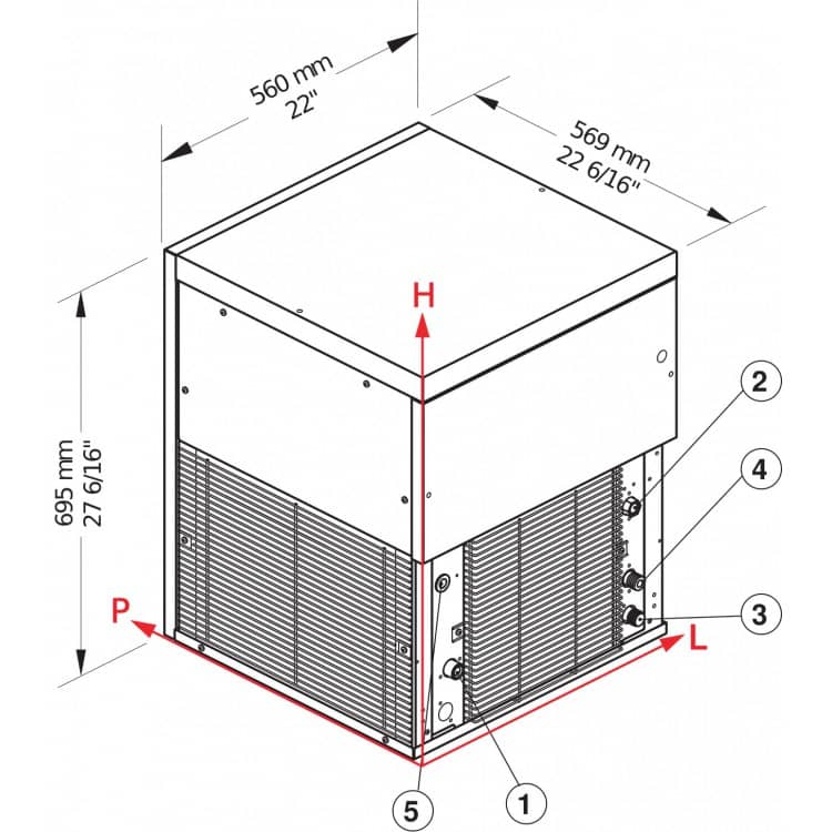 Machine à glace en flocons Brema série G 510A HC - Glace en flocons (435 kg)