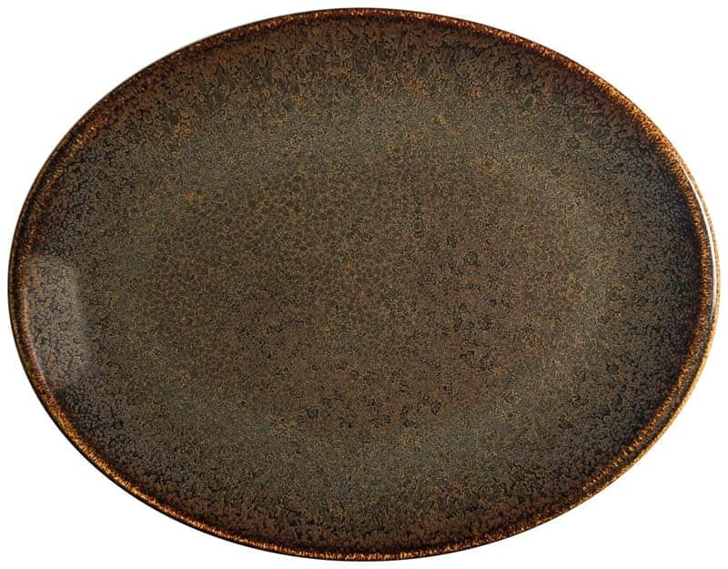 Bonna Ore Tierra Moove Placa ovalada 36 x 28 cm marrón - 6 ud