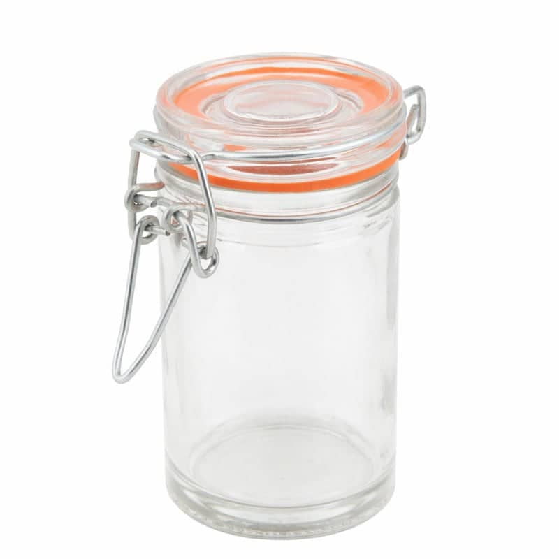 Bocal en verre avec couvercle métallique / bocal de conservation - 70 ml (24 pièces)