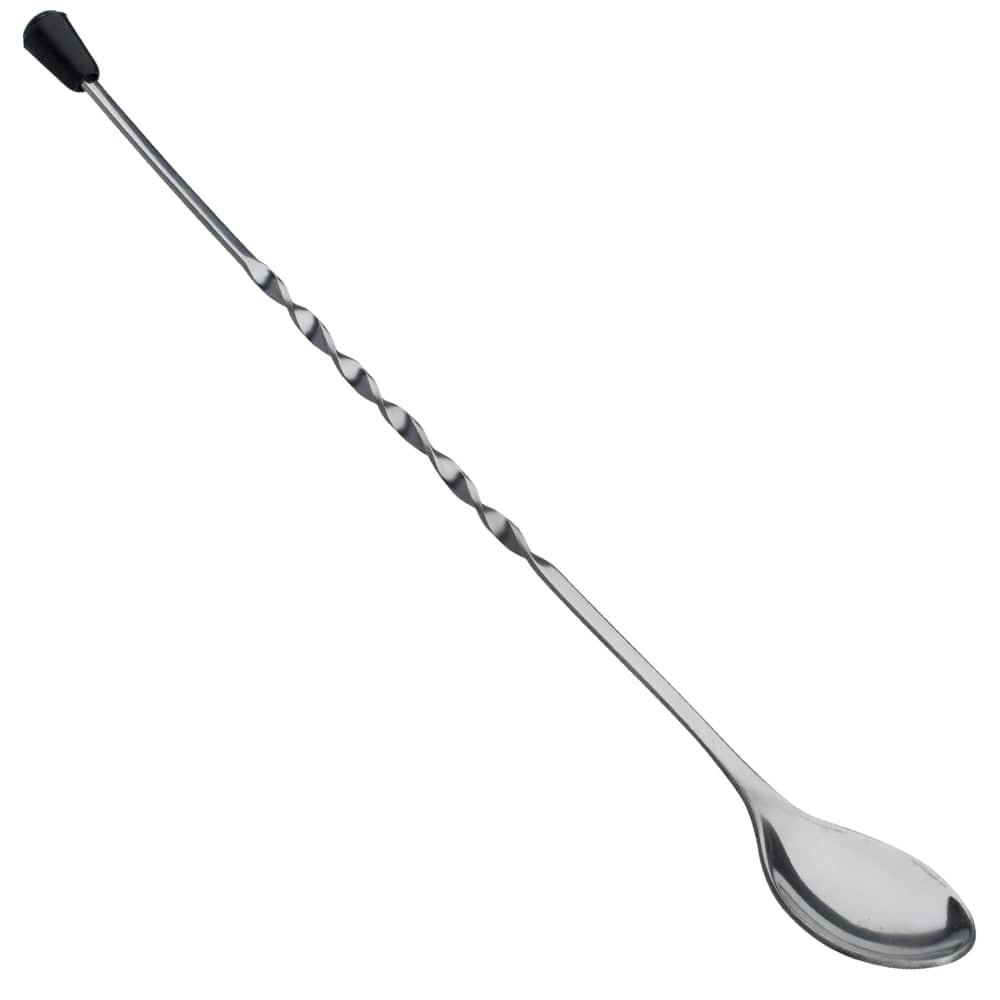 Barlöffel gedreht, schwarzer Kopf, Prime Bar - 28,5cm