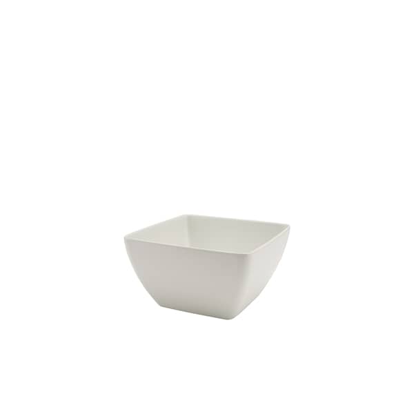 Curved Square Bowl, White Melamine  - 2,35l / 19cm