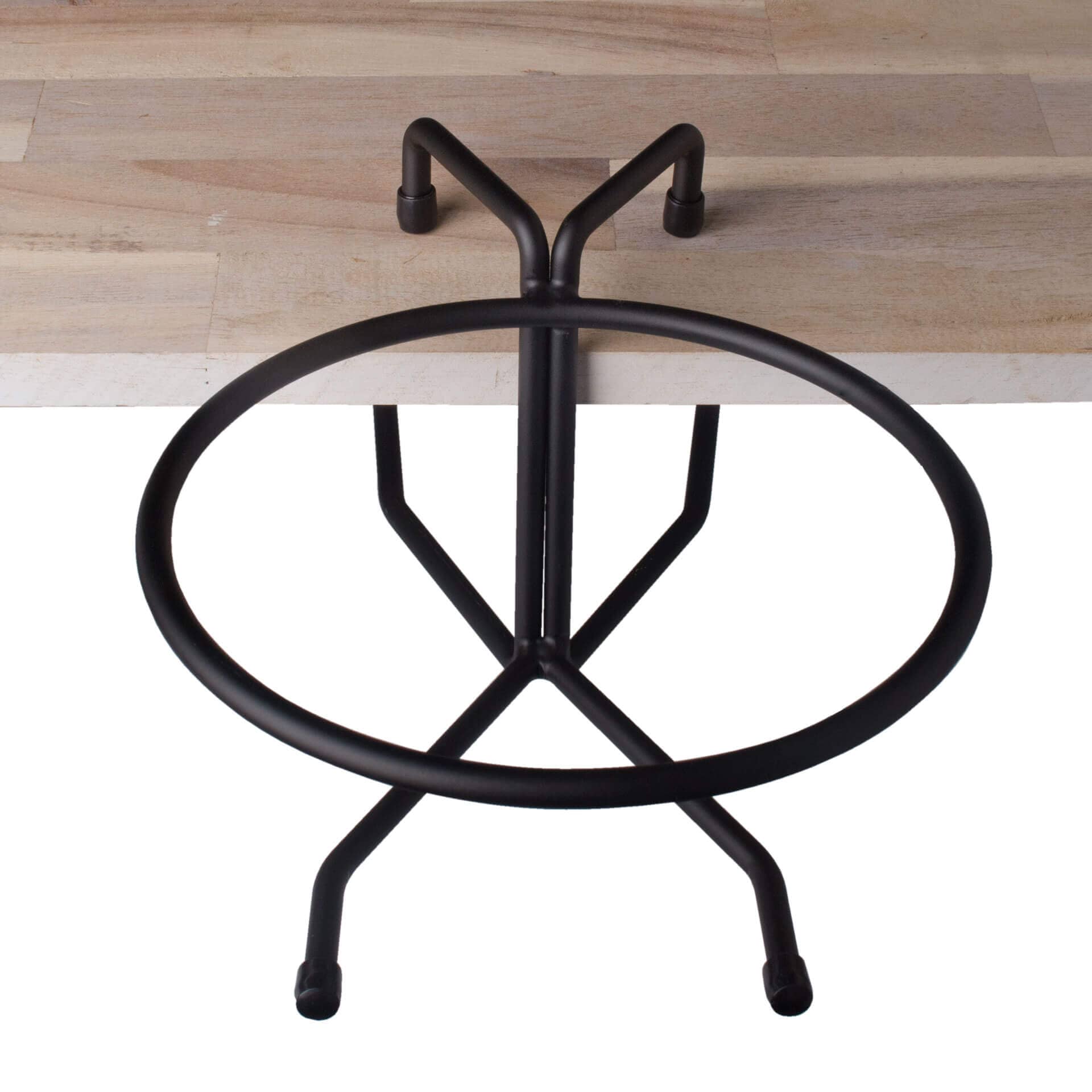 Table mount for wine cooler, black metal - 18,5 cm