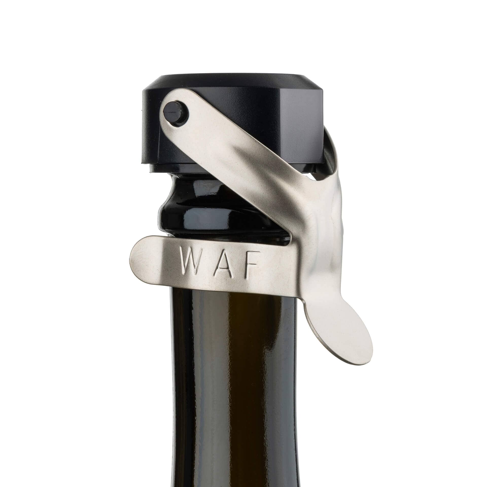 Champagne Bottle Closure, Prime Bar - Black Matte Chrome