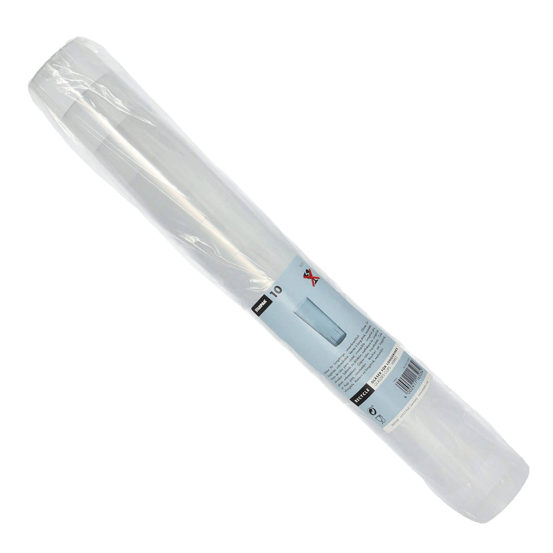 Kunststoff Longdrinkglas Mehrweg, Polypropylen - 0,3 l (10 Stk.)