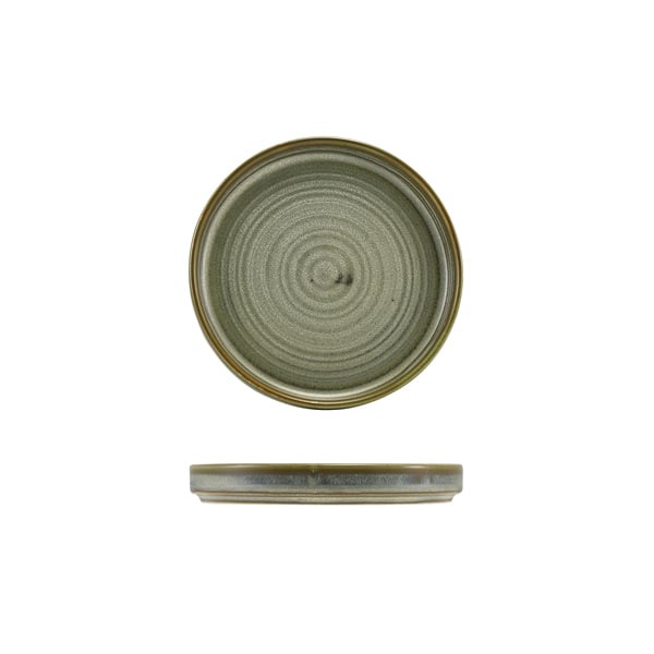 Assiette de présentation basse Terra Matt Grey – 14 cm (12 pcs)