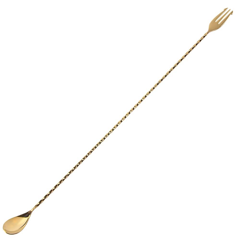 Bar spoon Japanese, stainless steel, gold-colored - 50cm
