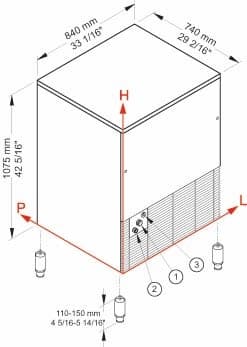 Fabricador de cupitos de hielo Brema serie CB 1565A HC B-QUBE DP - Cubitos (152 kg)
