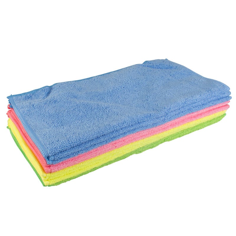 Microfiber cloths, assorted colors - 32x32 cm (12 pcs.)