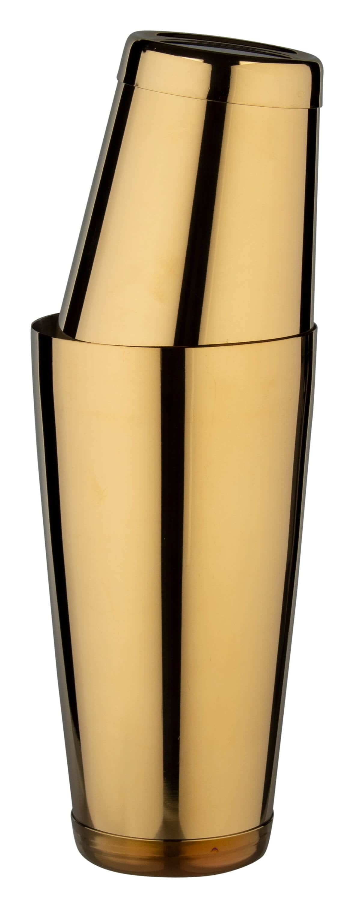 Tin on Tin Shaker with bottom cap, Prime Bar - gold-colored (850 ml)